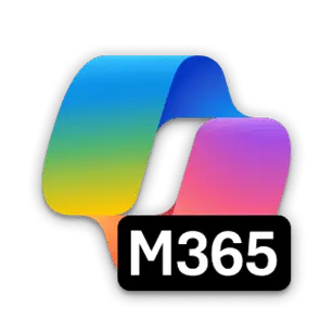 Microsoft 365 logo featuring a colorful design with the letters 'M365' at the bottom.